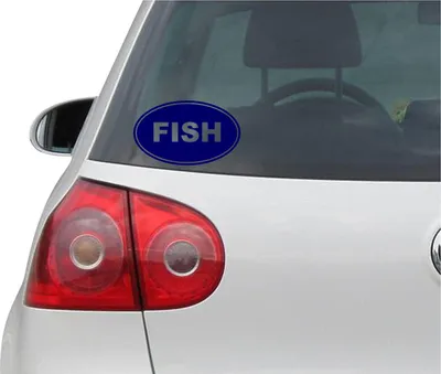 Produktbild von Aufkleber / Autoaufkleber - JDM - Die cut - FISH EURO OVAL Fishing - Folie Auto Decal Sticker - blau - 139mmx86mm