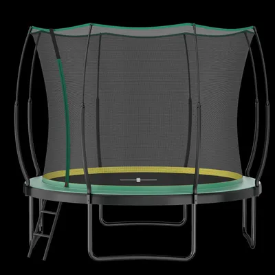 Productafbeelding van Veiligheidsnet voor trampoline 305 cm met ritsontwerp en gebogen glasvezelpalen