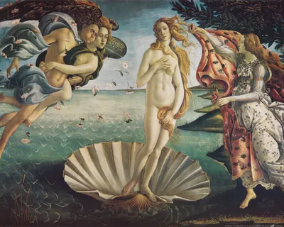 Obrázok produktu pre Sandro Botticelli art print maľba - Zrodenie Venuše, 1483-1485 (40 x 50 cm)