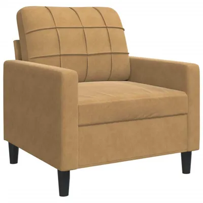 Image de Fauteuil Marron 60 cm Velours