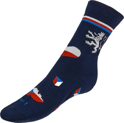 Obrázok produktu pre Ponožky s českou vlajkou - 35-38 - biele, červené, modré