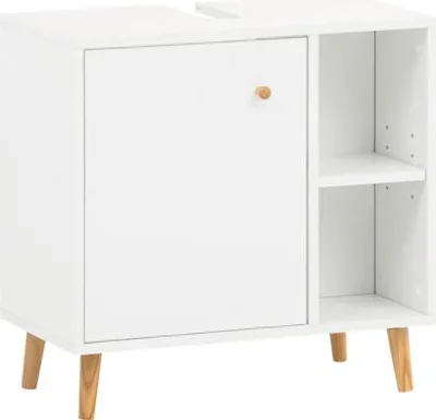 Obrázok produktu pre Skrinka pod umývadlo Möbelpartner Bjarne biela 60,2 x 59,3 x 33,05 cm