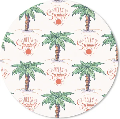 Produktbild von MuchoWow® Mauspad Mousepad Palme - Sommer - Muster 40x40 cm - Mousepads - Maus Mat - Pad - Mausunterlage - Schreibtisch Accessoires