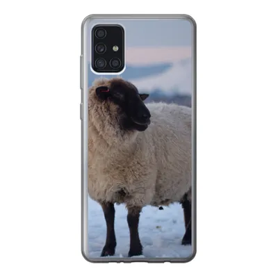 Produktbild von MuchoWow® Handyhülle Schutzhülle Hülle für Samsung Galaxy A52 5G Schaf - Schnee - Berg Silikon Softcase Handy Hülle - Umschlag
