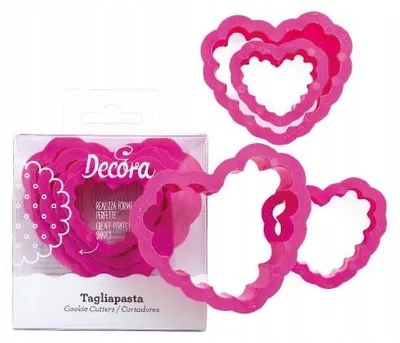 Produktbild von Decora Set 4 Herz-Ausstecher für Plätzchen und Fondant