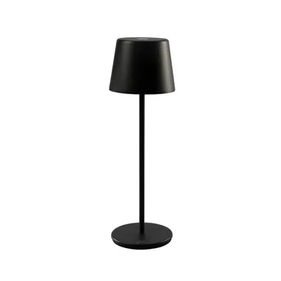 Zdjęcie produktu dla Lampa stołowa Konstsmide 7888-750 Vence USB | czarna | wewnętrzna | bezprzewodowa | 2,2 W, 15-210 lm, 2700 K | 7-14 h żywotności baterii | ze stacją ładującą |