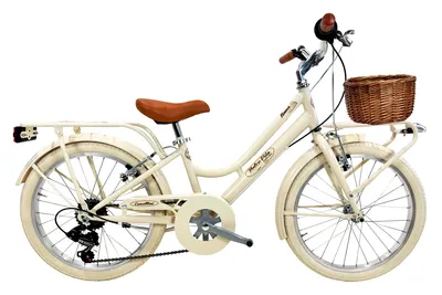 Produktbild von Mädchenfahrrad Dolce Vita by Canellini ROMA 20" 6V - Creme mit Korb