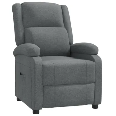 Image de Fauteuil inclinable Gris foncé Tissu