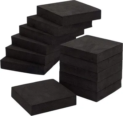 Produktbild von Anti-Vibrations-Pads für Waschmaschine, Kühlschrank und Trockner - Dämpfer Schwerkraft-Abdämpfer Schwarz 10x10cm