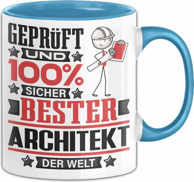 Produktbild von Architekt Geschenk Lustiger Spruch für Architekt Geschenkidee Bester Architekt Der Welt (Blau)