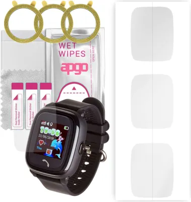 Produktbild von apgo 3 Stück Schutzfolie, klar, kompatibel mit Garett Kids 4 Smartwatch, Hydrogel Displayschutzfolie mit Positionierhilfe, Displayfolie, robust und kratzfest