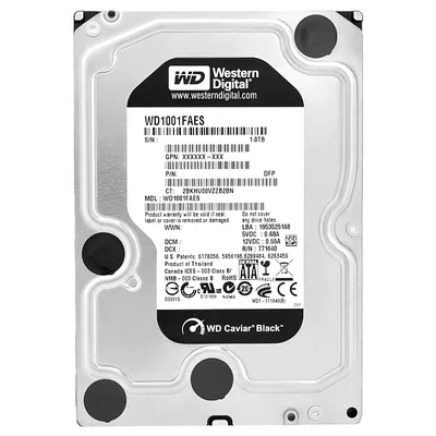 Produktbild von Western Digital Caviar Black 1TB, Serial ATA II, 1000 GB, 8,89 cm (3.5"), 1W, 7,8W, 1W