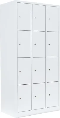 Produktbild von Schließfachschrank Wertfachschrank Fächerschrank Spind 12Fächer Weiß 520437