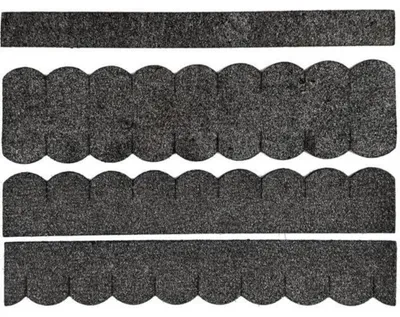Produktbild von 1 Set Dachschindeln Biberschwanz (33 mm + 30 cm lang) grau