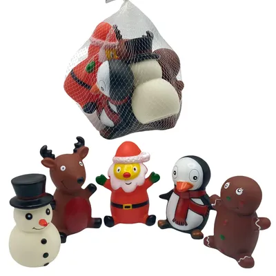 Produktbild von Omgoods – Set mit 5 interaktiven Weihnachtshundespielzeugen, Kauspielzeuge für Welpen
