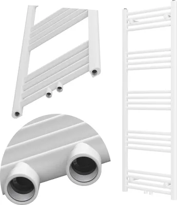 Immagine prodotto di Radiatore da bagno Granitan | Raven - 140x50 cm - Bianco - Design moderno - Potenza termica efficiente