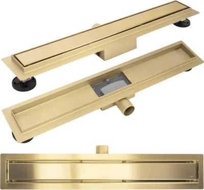 Immagine prodotto di Scarico Lineare REA NEOX 90 Brushed Gold