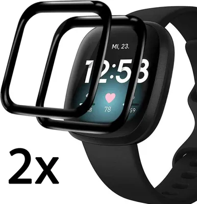 Produktbild von 2x 3D Schutzfolie für Fitbit Versa 2 Panzerfolie Display Schutzglasfolie Full Ceramic Curved 9H Protector