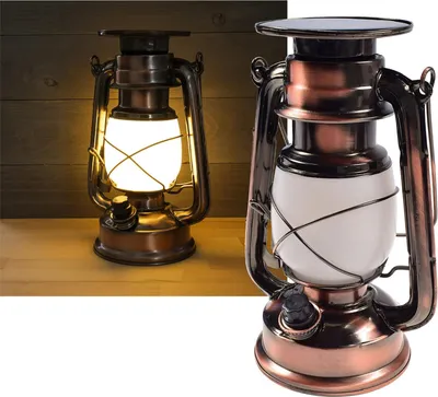 Produktbild von LED Camping Laterne CT-CL Copper SOLAR ØxH 12x23,5cm warmweiß dimmbar