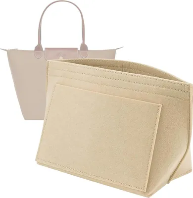 Zdjęcie produktu dla Amexo organizer do torebki Longchamp wkładka do torebki organizer do torebki wewnętrzna kieszeń organizer do torebki wykonany z filcu z wieloma przegródkami do Longchamp Le Pliage (M)