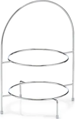 Image de ZELLER PRESENT Étagère p. assiettes grande 29x27x39cm métal chromé
