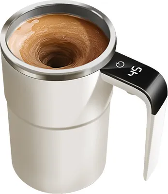 Produktbild von 380ml Elektrische Kaffeetasse IP67 Wasserdicht Lebensmittel Echte Kaffeetasse USB Wiederaufladbar Automatische Magnetische Teetasse
