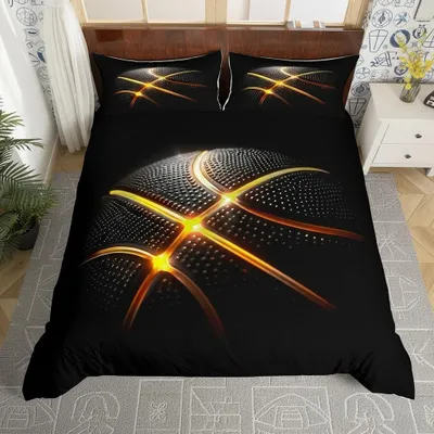 Image de Couvre-lit pour enfant en 3D sur le thème du basketball