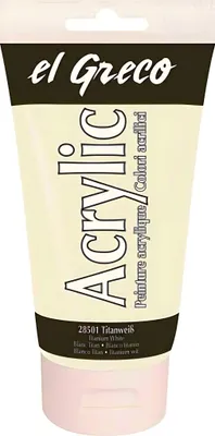 Produktbild von KREUL el Greco Acrylic, 150 ml, Weiß, Tube, Wasserfest