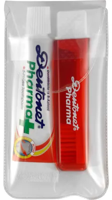 Produktbild von Zahnputz-Reiseset Dentonet Zahnbürste+Zahncrem25ml, 1 St