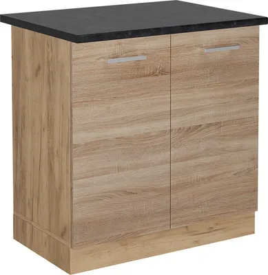 Image de Meuble bas sous-évier Vicco R-Line Sonoma 80cm , PT Anthracite, Model 54203