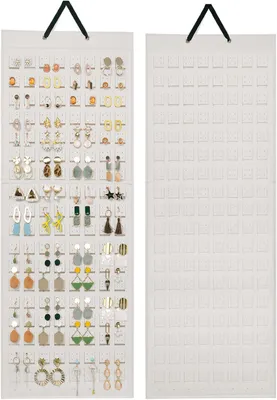 Productafbeelding van Hangende oorbelhouder organizer met 20 haken - Muur oorbellen hanger doorboorde oorbel opslag - 1 pak
