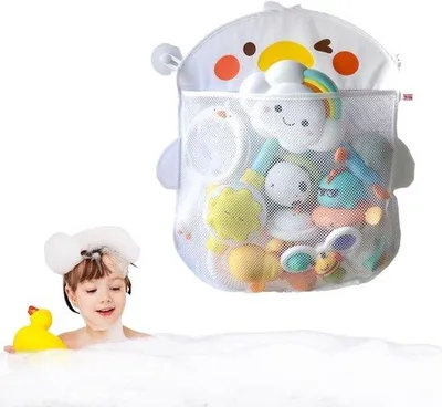 Image de Rangement pour jouets de bain, 1 pièce, sac en filet à suspendre pour jouets de bain