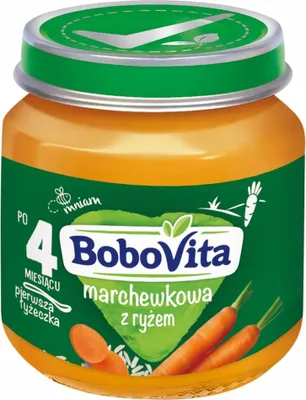 Obrázok produktu pre Marchewka z ryżem dla dzieci po 4 miesiącu 125 g