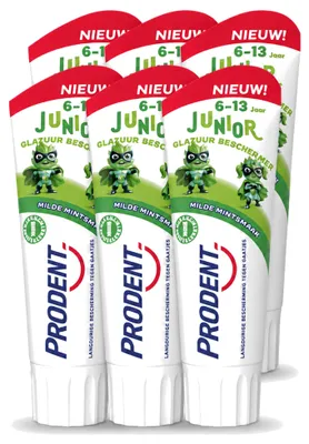 Produktbild von 6 x Prodent Kindertandpasta Glazuurbeschermer 6+ - 75 ml - Vorteilspackung - 6 Stücke