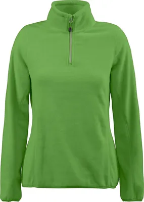 Produktbild von Fleece Pullover Frontflip Lady Rot mit kurzem Reißverschluss, beidseitig angeraut