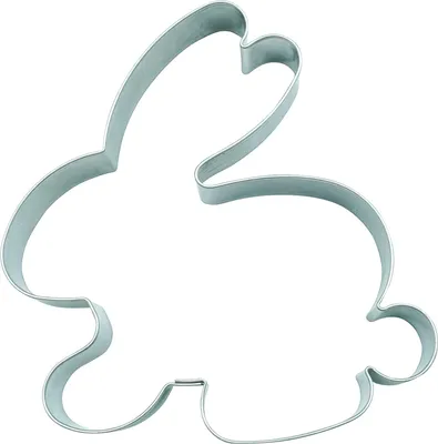Obrázok produktu pre BekkiB Zajačik v sede 9,5 cm Vykrajovačka Vykrajovacia forma Veľká noc Veľkonočný zajačik Vykrajovačka na sušienky Dekorácia Nerezová oceľ