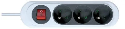 Immagine prodotto di Debflex 716053: Blocco prese con 3 prese, 2P + T, 16A, colore scuro