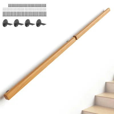 Holzgeländer für Treppen, Massivholz, 2 Stück, für Innen und Außen