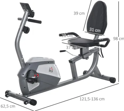 Obrázek produktu pro HOMCOM, rotoped s LCD displejem, 8 úrovní magnetického odporu, maximální nosnost 110 kg