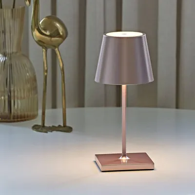 Produktbild von SIGOR 4548101 Akku-Tischleuchte Nuindie mini 25cm rosegold 2,2W FlexMood USB-C 2200K/2700K IP54 Ra85 dimmbar