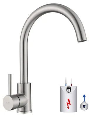 Produktbild von Niederdruck Wasserhahn für die Küche mit 360° drehbarem Auslauf