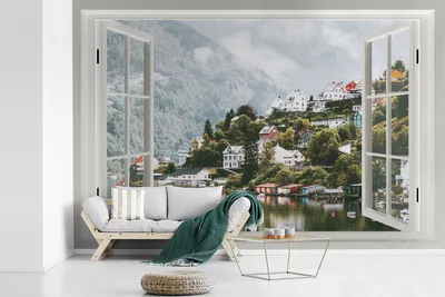 Produktbild von MuchoWow® Fototapete für Wohnzimmer oder Schlafzimmer Wandtapete Vinyl Motivtapete Aussicht - Wasser - Winter - 525x350 cm - Das Hintergrundbild