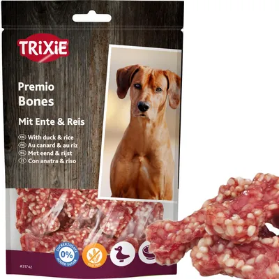 Productafbeelding van Trixie PREMIO zachte brokjes voor honden, met eend en rijst, glutenvrij, 80g