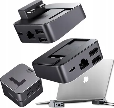 Obrázek produktu pro Hub Joyroom S-H121, USB-C na USB 3.0, RJ45, HDMI, USB-C Thunderbolt pro MacBook Pro, šedá