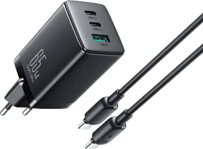 Obrázok produktu pre Rýchlonabíjačka NEXTBATT 65W GaN Ultra s káblom USB-C, 100W - čierna