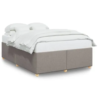 Produktbild von vidaXL Bettgestell ohne Matratze Taupe 140x200 cm Stoff