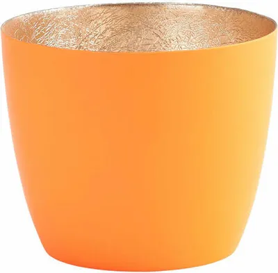 Produktbild von Gift Company Windlicht Madras M, Teelichthalter, Kerzenhalter, Eisen, Neon Orange, 8.5 cm, 1092504085