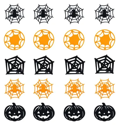 Halloween Untersetzer 20er Set Filz 5 Designs Tischdeko