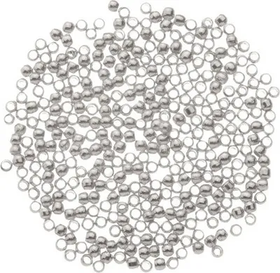 Produktbild von Quetschperlen silberfarben 2 mm ca. 40 Stück