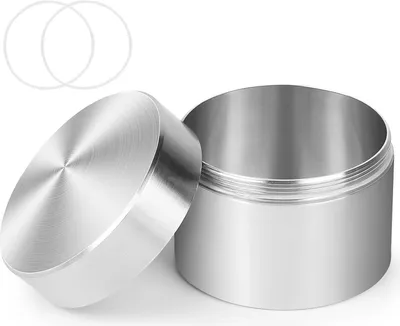 Produktbild von Edelstahl Verschlussdose 50 ml - Teedose und Pillendose - Teeblätter und Kaffeebehälter - Mini Tragbare Dose für Reisen und Büro